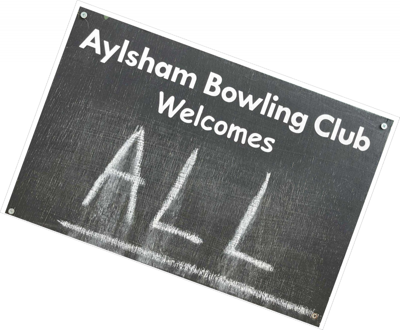 Welcome All – slanted sign